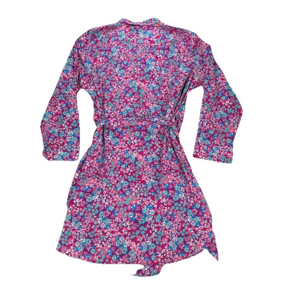 J Crew Dress Womens 2X Floral Shirt Button Up Lightweight Waist Tie Bloomcore - Picture 5 of 12